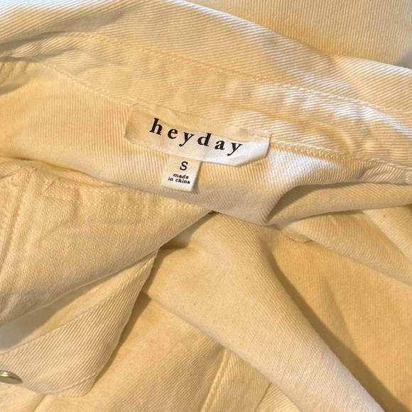 Heyday White Distressed Button-Up Jean Jacket | Oversized | NWOT - Picture 10 of 10